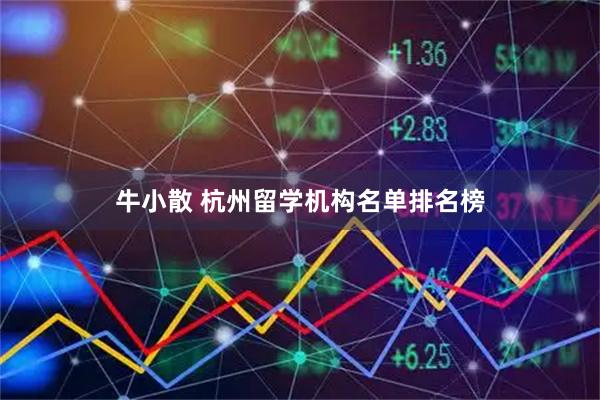 牛小散 杭州留学机构名单排名榜
