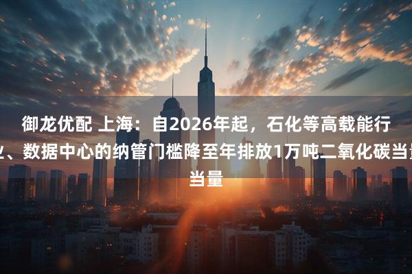 御龙优配 上海：自2026年起，石化等高载能行业、数据中心的纳管门槛降至年排放1万吨二氧化碳当量